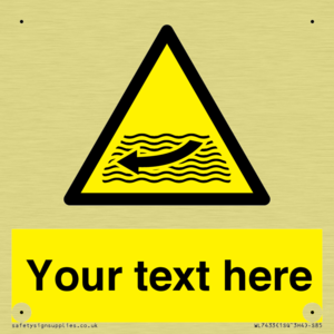 Custom Warning strong river flows